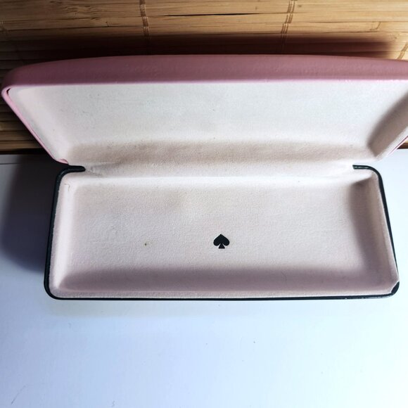 Kate Spade Sunglass Eyeglass Case Hard Clamshell Pink and Green - Picture 5 of 5